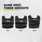 VirtuFit Verstelbaar Gewichtsvest Pro - 10 kg - Zwart
