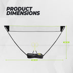 VirtuFit 2-in-1 Portable Badminton- en Tennisset - Inclusief koffer en rackets