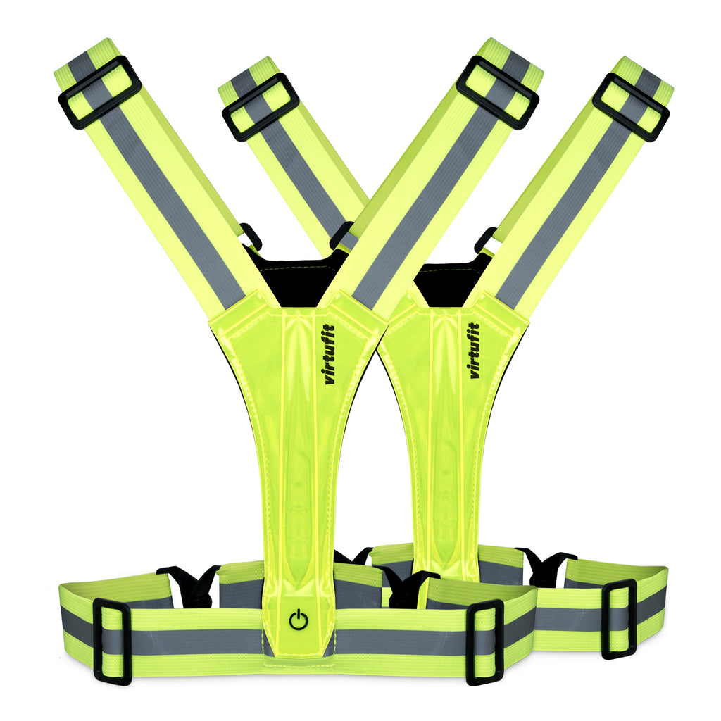VirtuFit Reflecterend Veiligheidsvest met LED - Hardloopverlichting - Set van 2