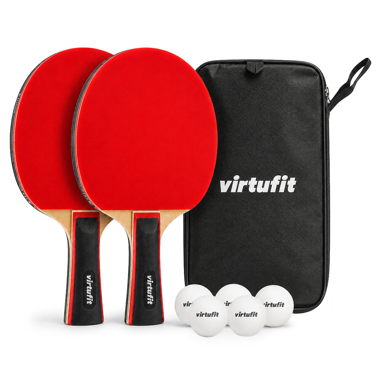 VirtuFit Tafeltennisset Pro - Inclusief twee batjes en 5 tafeltennisballen