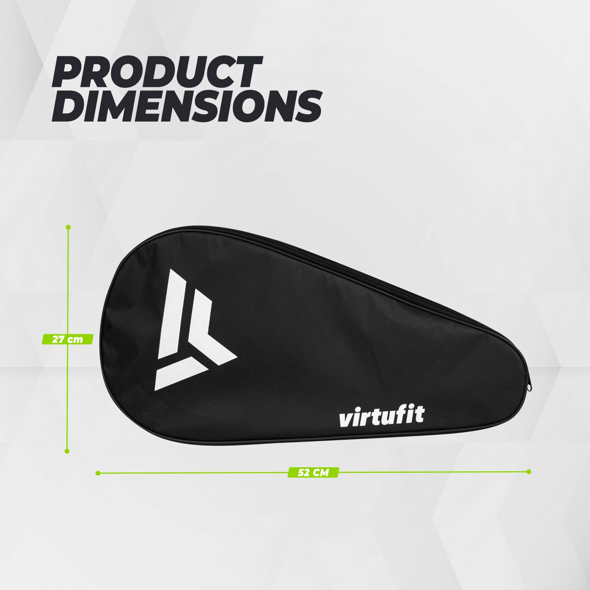 VirtuFit Padel Racket Draagtas - Zwart - Wit