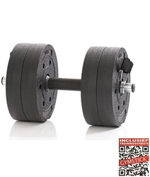 Fitwinkel.nl Gymstick Active Verstelbare Dumbbell Set - Vinyl - 10 kg - Met Online Trainingsvideo's - Tweedekans aanbieding