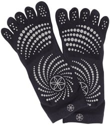 Gaiam Grippy Yoga Socks - Anti-Slip Yogasokken - Zwart/Grijs