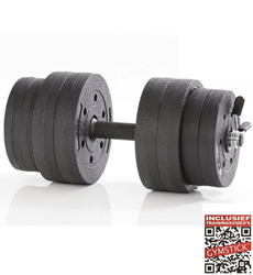 Fitwinkel.nl Gymstick Active Verstelbare Dumbbell Set - Vinyl - 15 kg - Met Online Trainingsvideo's aanbieding