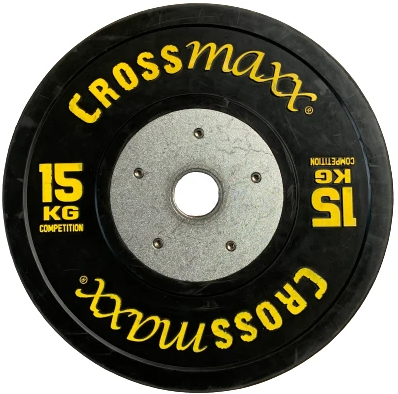 Lifemaxx Crossmaxx Competition Bumper Plate - Halterschijf - Zwart -  50 mm - 15 kg