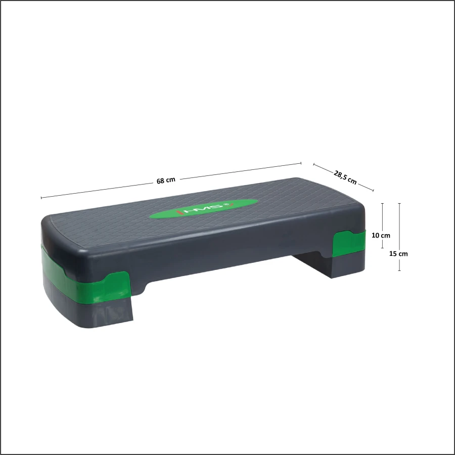 HMS Trapladder Groen/zwart – Kunststof, Antislip, Rubberen Pads – Draagkracht Tot 150 Kg
