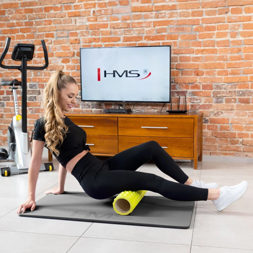 HMS Fitness Mat - Grijs/Zwart - 15 mm - Foamrollen