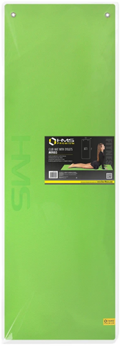 HMS Fitness Mat - Groen/Zwart - 15 mm - Verticaal Bovenaanzicht