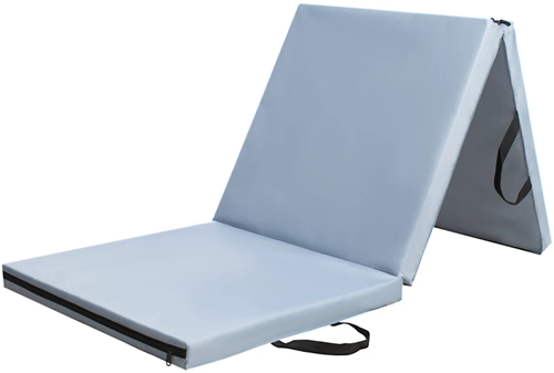 HMS Premium Opvouwbare Fitness Mat - Grijs - 1 Vouw Hoog