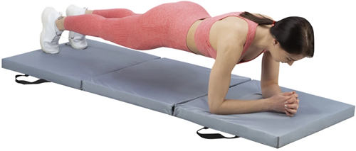 HMS Premium Opvouwbare Fitness Mat - Grijs - Planken