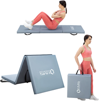 HMS Premium Opvouwbare Fitness Mat - Grijs - Oefening + Vasthouden + Vouw