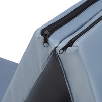HMS Premium Opvouwbare Fitness Mat - Grijs - Ingezoomd Ritsen