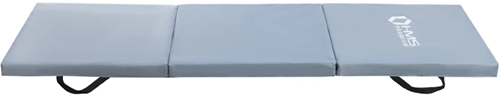 HMS Premium Opvouwbare Fitness Mat - Grijs - Zijaanzicht Plat