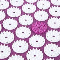 HMS Premium Spijkermat met Spijkerkussen - Paars/Wit - Ingezoomd Spijkers