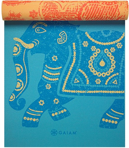 Gaiam Reversible Yoga Mat - 6 mm - Elephant