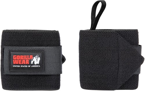 Gorilla Wear Basic Wrist Wraps - Zwart/Rood