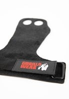 Gorilla Wear 2-Hole Leren Lifting Grips - Zwart-3