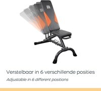Orange Gym Fitnessbank - Verstelbare Rugleuning-2