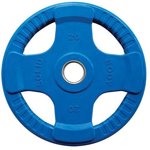 Body-Solid Gekleurde Olympische Rubber Halterschijf - Blauw - 20 kg