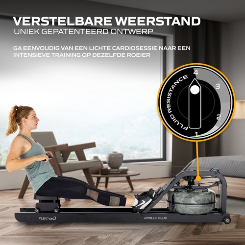 Fluid Rower Apollo Plus Roeitrainer - weerstand