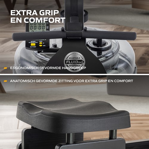 Fluid Rower Apollo Plus Roeitrainer - extra grip