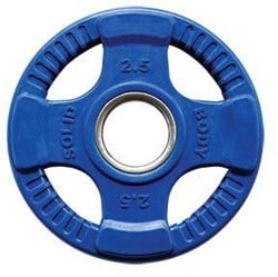 Body-Solid Gekleurde Olympische Rubber Halterschijf - Blauw - 2,5 kg