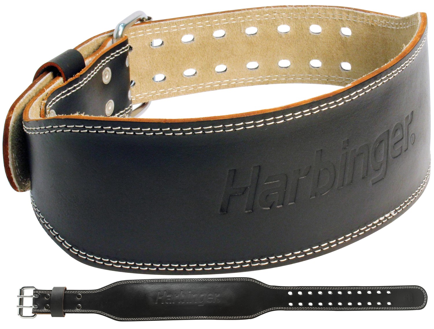 Harbinger 4 Inch Padded Leather Belt - M