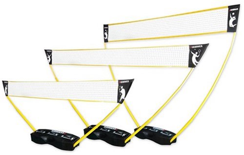 Hammer 3-in-1 set - portable tennis, badminton en volleybal net