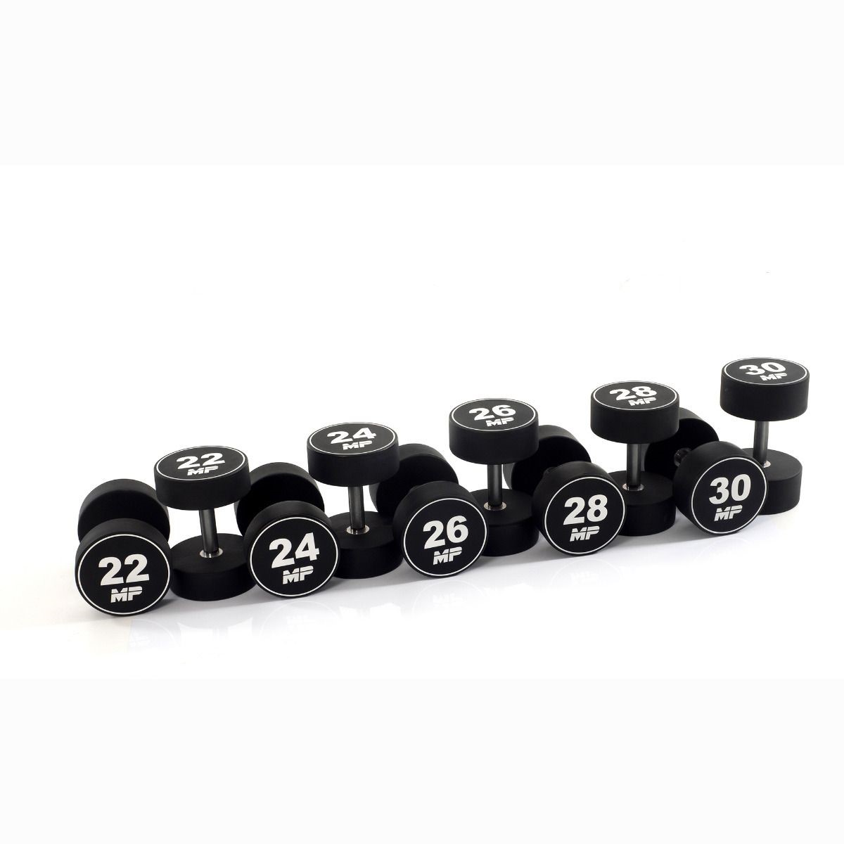 Muscle Power Urethaan Dumbbell Set - 10 x 22-30 kg