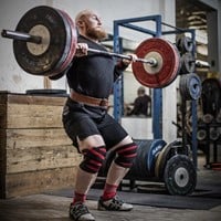 Harbinger Red line knee wraps lifestyle
