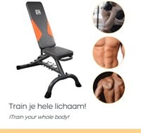 Orange Gym Fitnessbank - Verstelbare Rugleuning-3