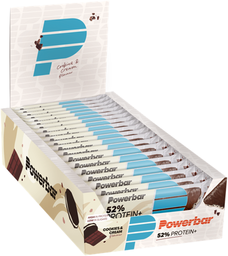 Powerbar 52% Protein+ Bar - 20 x 50 gr - Cookies & Cream