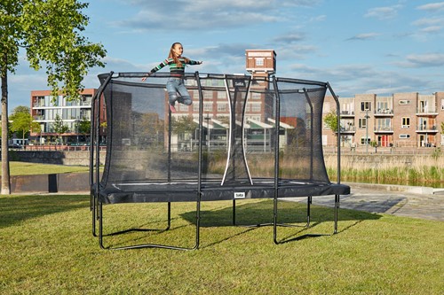 Salta Premium Edition Trampoline met Veiligheidsnet - Zwart - 214 x 153 cm