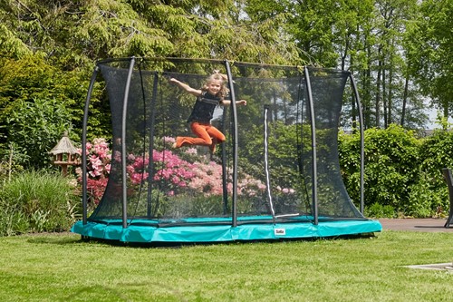 Salta - Comfort Edition Ground Trampoline met Veiligheidsnet - 153 x 214 cm - Groen