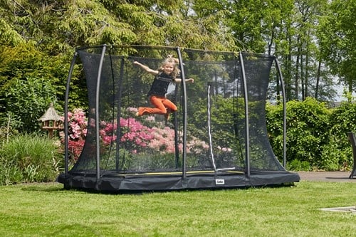 Salta - Comfort Edition Ground Trampoline met Veiligheidsnet - 366 x 244 cm - Zwart