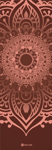 Gaiam Yoga Mat - Intense Rust Sundial Layers - 5 mm