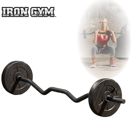 Iron Gym 23 kg verstelbare curl stang set - 25 mm