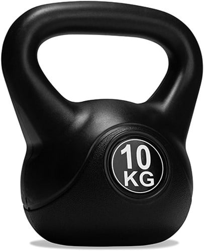 VirtuFit PVC Kettlebell - 10 kg - Zwart - Afhaal Deal