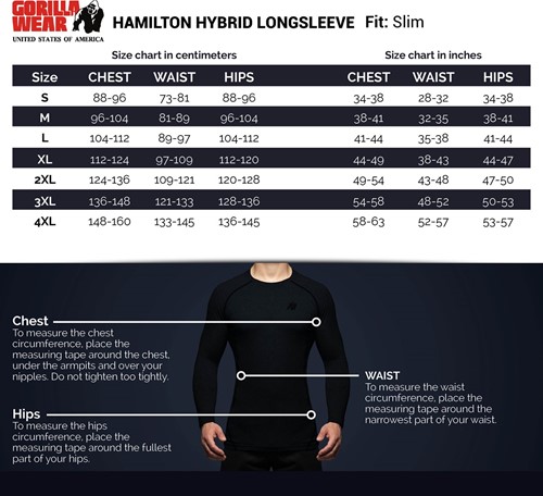 Gorilla Wear Hybrid Long Sleeve - Zwart
