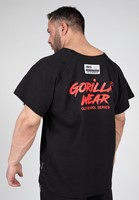 Gorilla Wear Augustine Old School Work out Top - Zwart/Rood-2