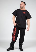 Gorilla Wear Augustine Old School Work out Top - Zwart/Rood-3