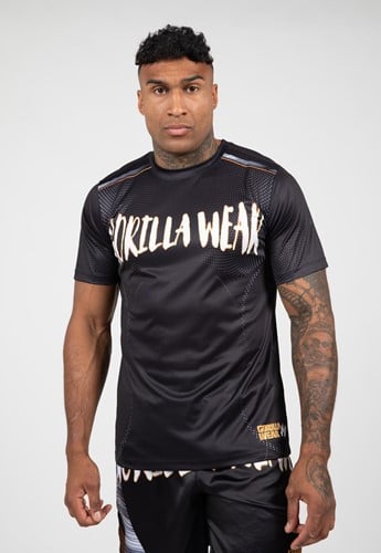Gorilla Wear Clayton T-shirt - Zwart/Goud