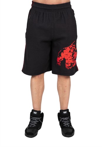 buffalo-old-school-workout-shorts-black-red