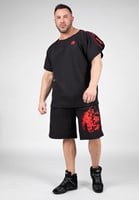 Gorilla Wear Buffalo Old School Workout Shorts - Zwart/Rood-2