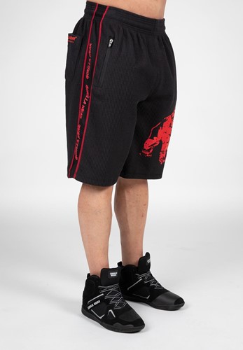 buffalo-old-school-workout-shorts-black-red
