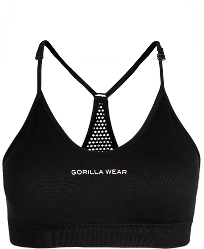 Gorilla Wear Quincy Seamless Sportbeha - Zwart