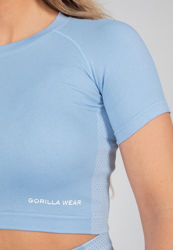 Gorilla Wear Selah Seamless Crop Top - Lichtblauw-2