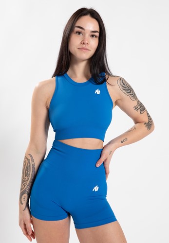 Gorilla Wear Olivia Seamless Crop Top - Blauw