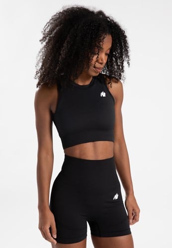 Gorilla Wear Olivia Seamless Crop Top - Zwart-3