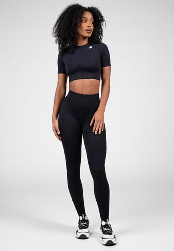 Gorilla Wear Whitney Seamless Crop Top - Zwart-3